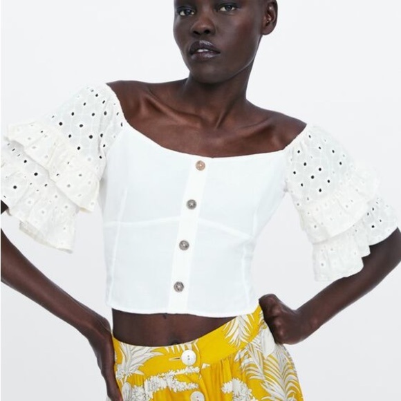 Zara linen crop top - Picture 2 of 5